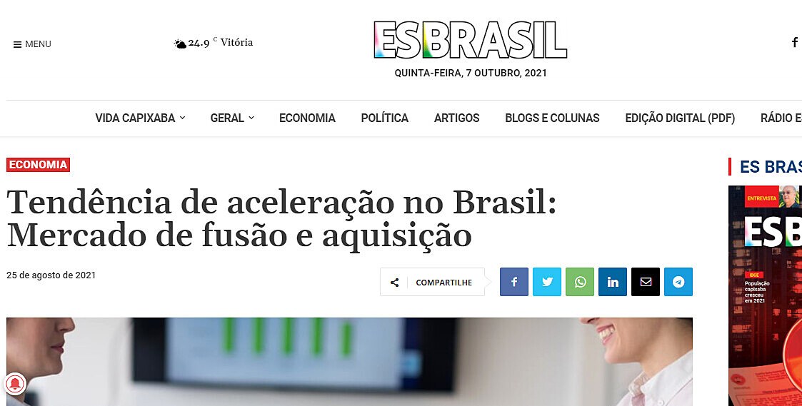 Tendncia de acelerao no Brasil: Mercado de fuso e aquisio